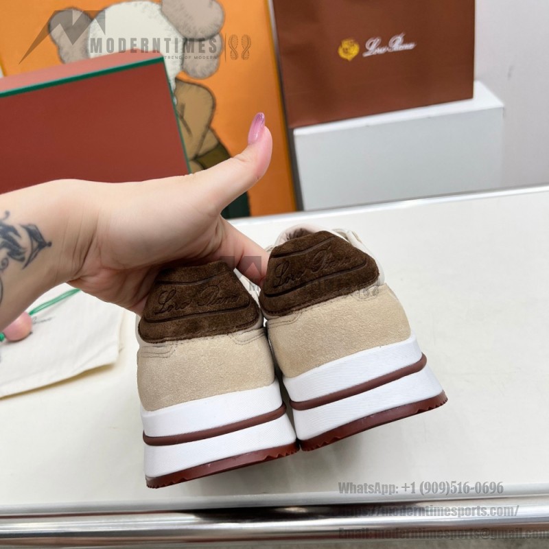Loro Piana Week End Walk Sneaker FAP9780-1000 Cream Suede Sneakers Loro Piana Week End Walk Sneaker FAP9780-1000 Cream Suede Sneakers Front View