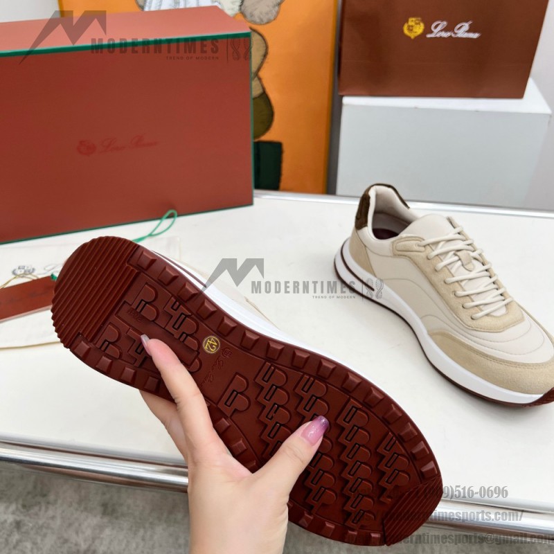 Loro Piana Week End Walk Sneaker FAP9780-1000 Cream Suede Sneakers Loro Piana Week End Walk Sneaker FAP9780-1000 Cream Suede Sneakers Front View