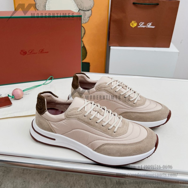 Loro Piana Week End Walk Sneaker FAP9780-1000 Cream Suede Sneakers Loro Piana Week End Walk Sneaker FAP9780-1000 Cream Suede Sneakers Front View