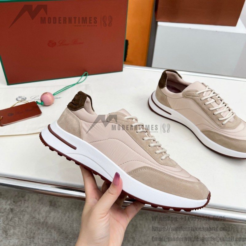 Loro Piana Week End Walk Sneaker FAP9780-1000 Cream Suede Sneakers Loro Piana Week End Walk Sneaker FAP9780-1000 Cream Suede Sneakers Front View
