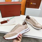 Loro Piana Week End Walk Sneaker FAP9780-1000 Cream Suede Sneakers Loro Piana Week End Walk Sneaker FAP9780-1000 Cream Suede Sneakers Front View