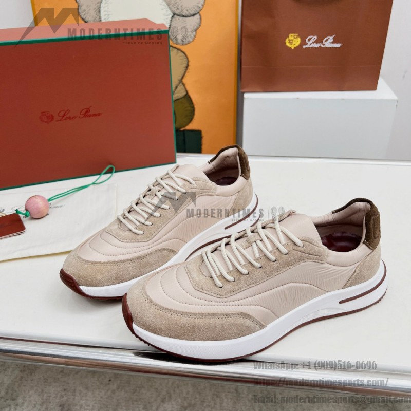 Loro Piana Week End Walk Sneaker FAP9780-1000 Cream Suede Sneakers Loro Piana Week End Walk Sneaker FAP9780-1000 Cream Suede Sneakers Front View