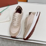 Loro Piana Week End Walk Sneaker FAP9780-1000 Cream Suede Sneakers Loro Piana Week End Walk Sneaker FAP9780-1000 Cream Suede Sneakers Front View