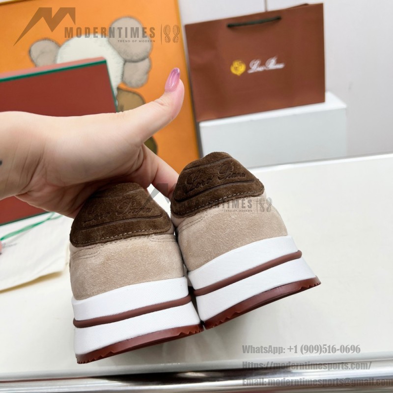 Loro Piana Week End Walk Sneaker FAP9780-1000 Cream Suede Sneakers Loro Piana Week End Walk Sneaker FAP9780-1000 Cream Suede Sneakers Front View