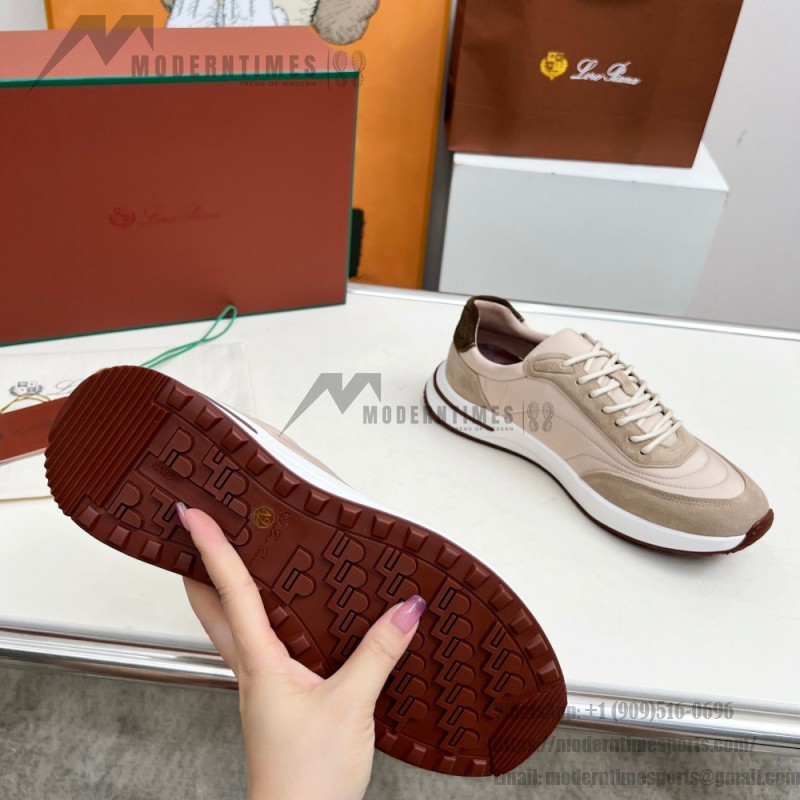 Loro Piana Week End Walk Sneaker FAP9780-1000 Cream Suede Sneakers Loro Piana Week End Walk Sneaker FAP9780-1000 Cream Suede Sneakers Front View