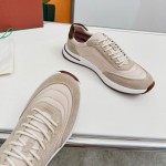 Loro Piana Week End Walk Sneaker FAP9780-1000 Cream Suede Sneakers Loro Piana Week End Walk Sneaker FAP9780-1000 Cream Suede Sneakers Front View
