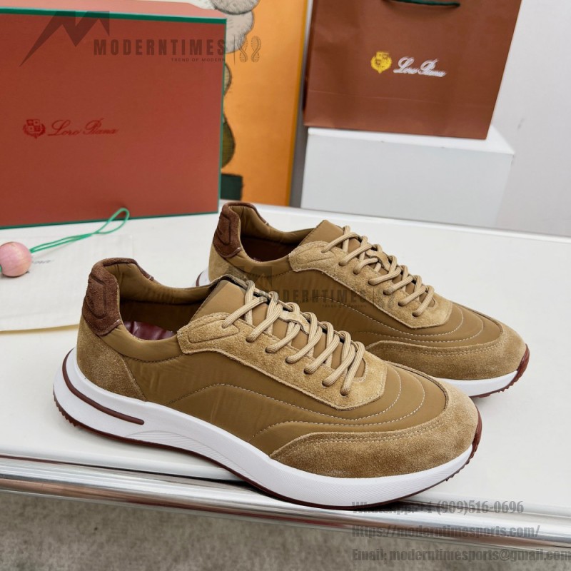 Loro Piana Week End Walk Sneker FAP9780-H785 Beige Leather Sneakers Front View