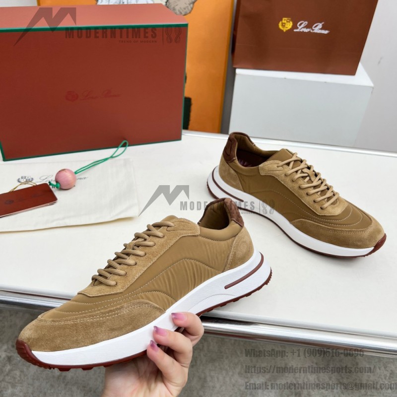 Loro Piana Week End Walk Sneker FAP9780-H785 Beige Leather Sneakers Front View