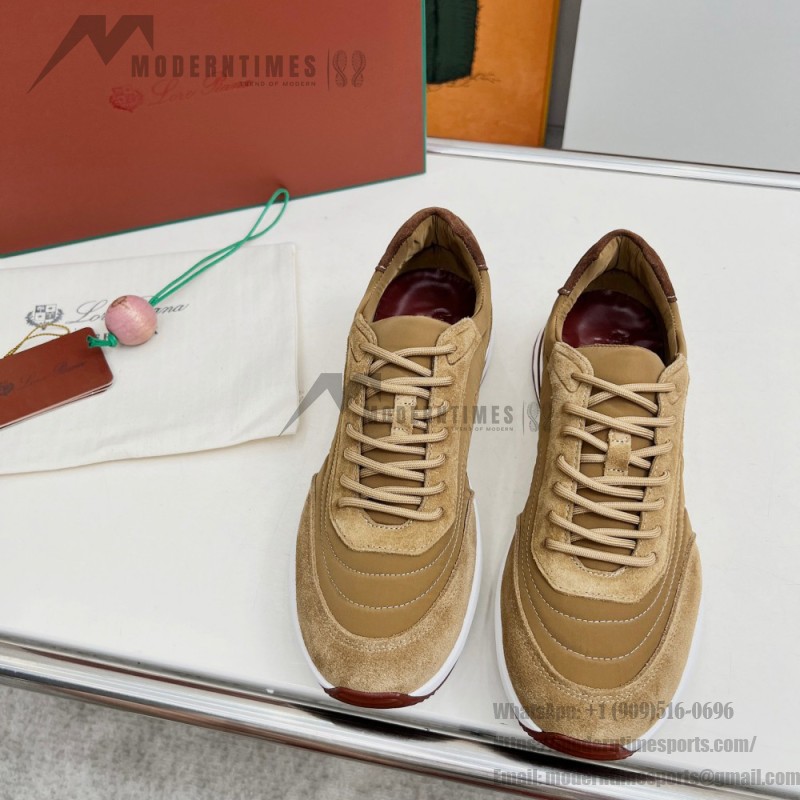 Loro Piana Week End Walk Sneker FAP9780-H785 Beige Leather Sneakers Front View