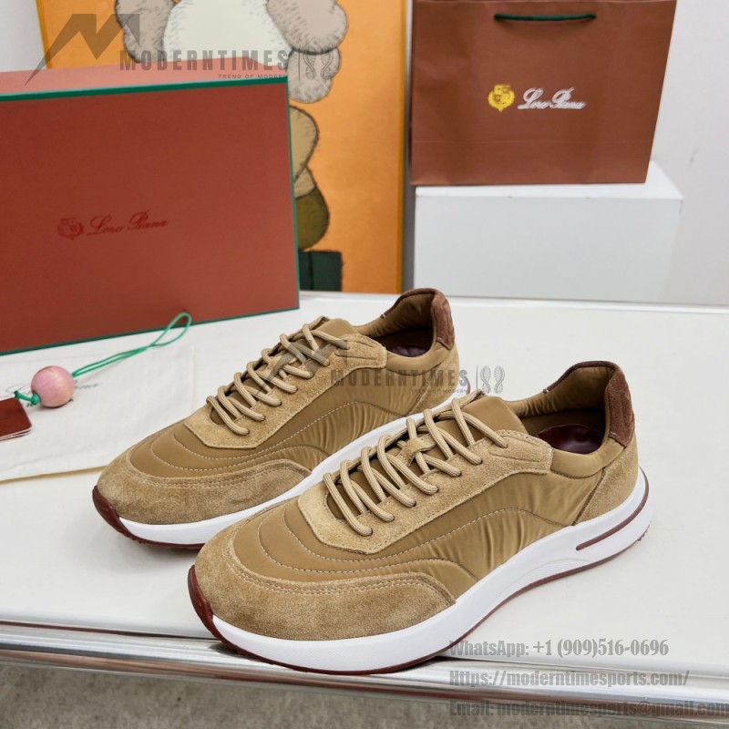 Loro Piana Week End Walk Sneker FAP9780-H785 Beige Leather Sneakers Front View