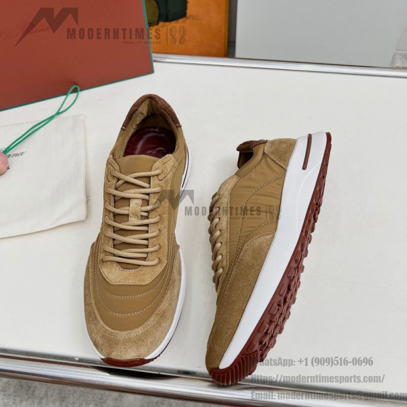 Loro Piana Week End Walk Sneker FAP9780-H785 Beige Leather Sneakers Front View