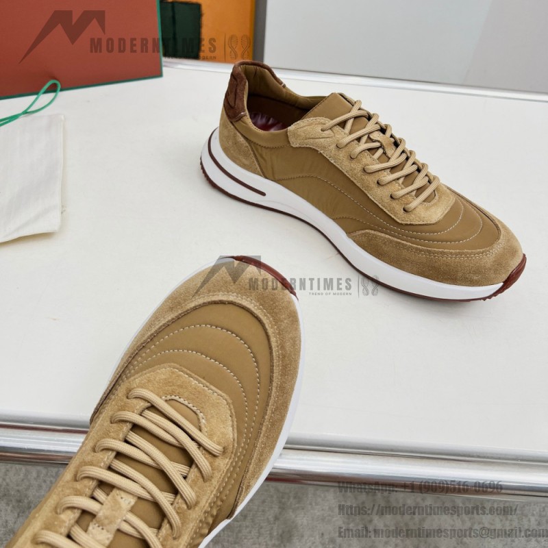 Loro Piana Week End Walk Sneker FAP9780-H785 Beige Leather Sneakers Front View