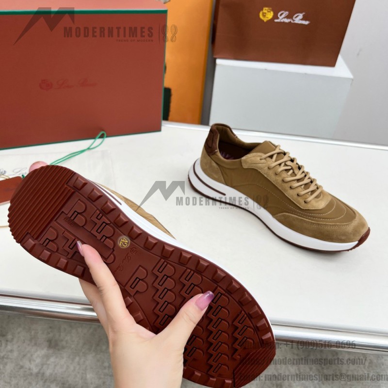Loro Piana Week End Walk Sneker FAP9780-H785 Beige Leather Sneakers Front View