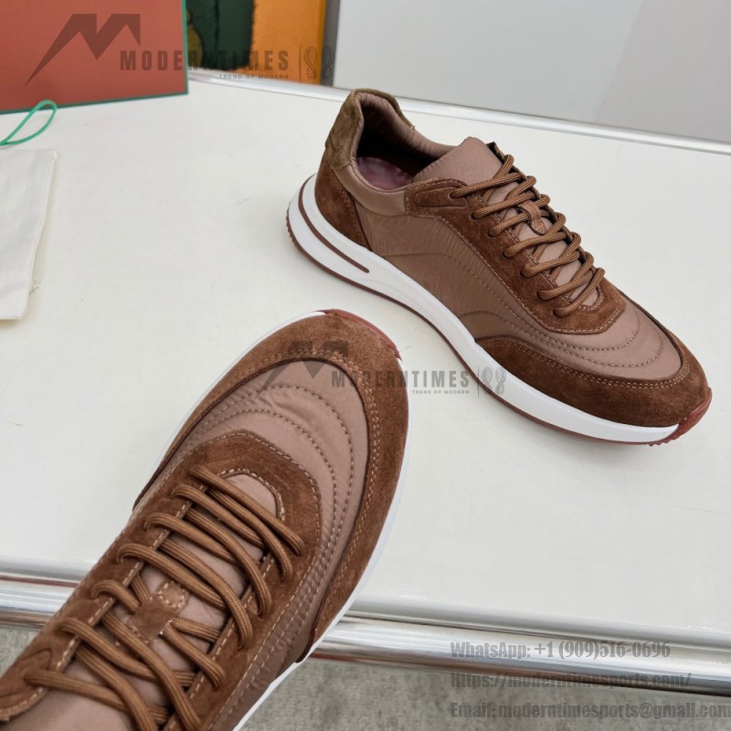 Loro Piana Week End Walk Sneker FAP9780-H0VL Brown Leather Sneakers Loro Piana Week End Walk Sneker FAP9780-H0VL Brown Leather Sneakers Front View