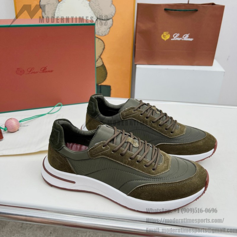 Loro Piana Week End Walk Sneker FAP9780-H0VL Brown Leather Sneakers Loro Piana Week End Walk Sneker FAP9780-H0VL Brown Leather Sneakers Front View