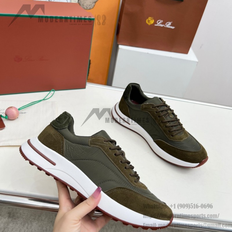 Loro Piana Week End Walk Sneker FAP9780-H0VL Brown Leather Sneakers Loro Piana Week End Walk Sneker FAP9780-H0VL Brown Leather Sneakers Front View