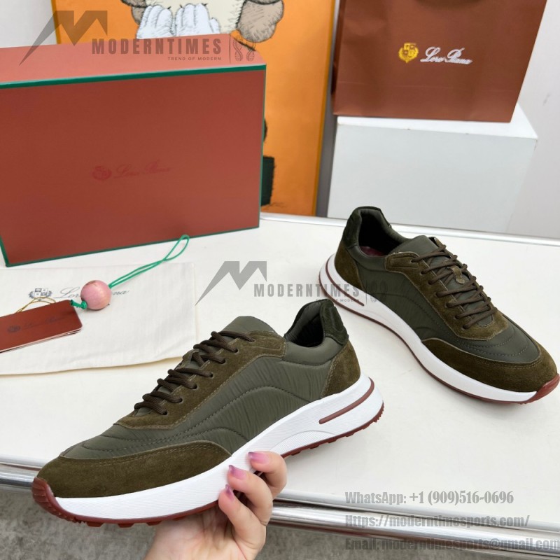 Loro Piana Week End Walk Sneker FAP9780-H0VL Brown Leather Sneakers Loro Piana Week End Walk Sneker FAP9780-H0VL Brown Leather Sneakers Front View