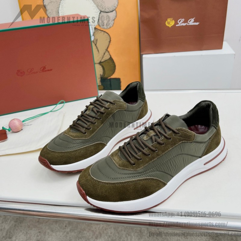 Loro Piana Week End Walk Sneker FAP9780-H0VL Brown Leather Sneakers Loro Piana Week End Walk Sneker FAP9780-H0VL Brown Leather Sneakers Front View