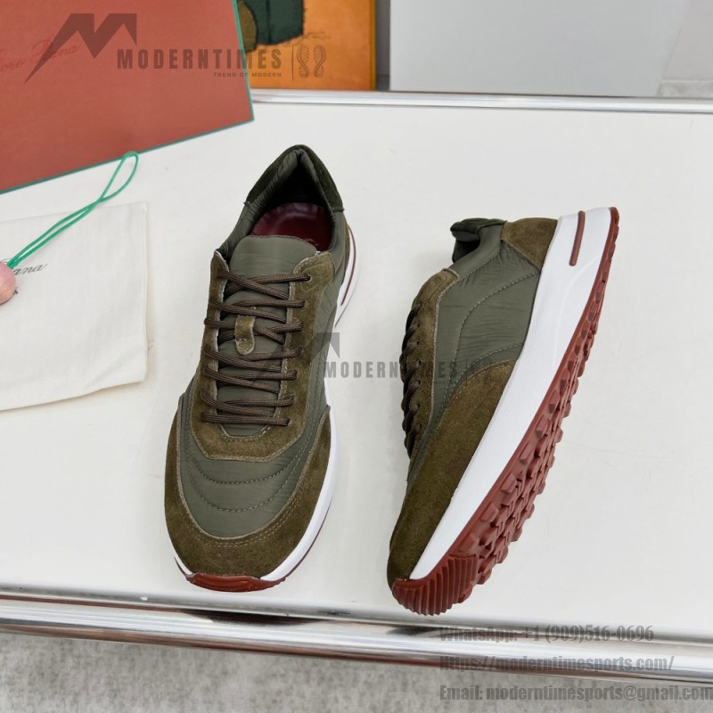 Loro Piana Week End Walk Sneker FAP9780-H0VL Brown Leather Sneakers Loro Piana Week End Walk Sneker FAP9780-H0VL Brown Leather Sneakers Front View