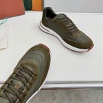 Loro Piana Week End Walk Sneker FAP9780-H0VL Brown Leather Sneakers Loro Piana Week End Walk Sneker FAP9780-H0VL Brown Leather Sneakers Front View