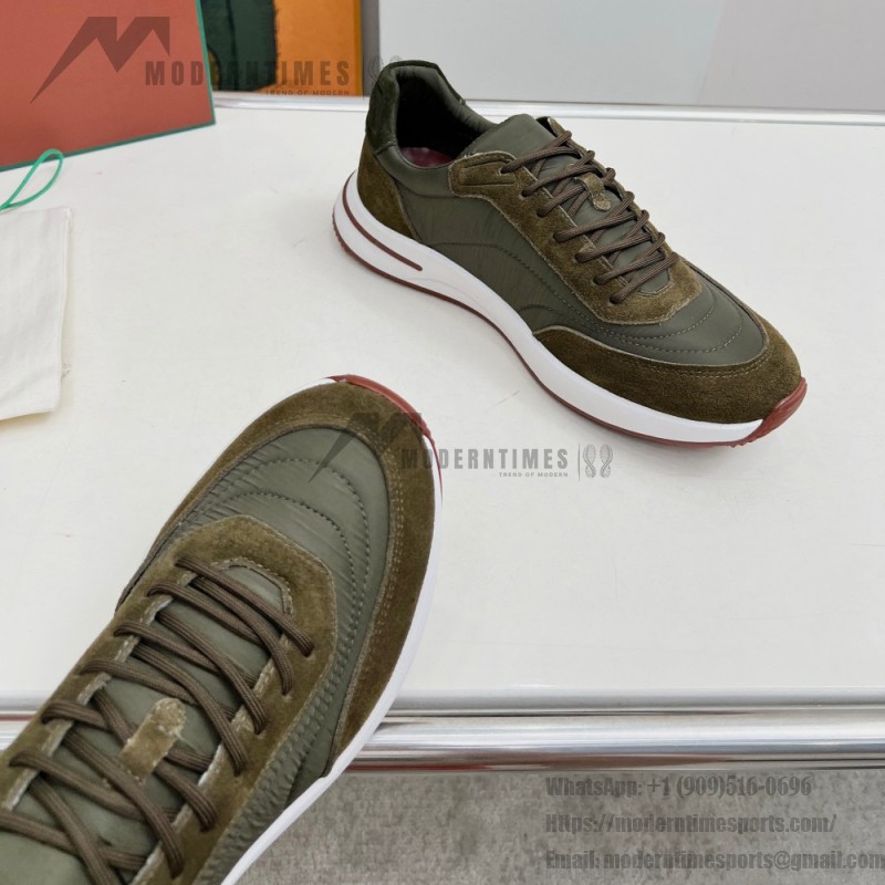 Loro Piana Week End Walk Sneker FAP9780-H0VL Brown Leather Sneakers Loro Piana Week End Walk Sneker FAP9780-H0VL Brown Leather Sneakers Front View