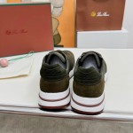Loro Piana Week End Walk Sneker FAP9780-H0VL Brown Leather Sneakers Loro Piana Week End Walk Sneker FAP9780-H0VL Brown Leather Sneakers Front View