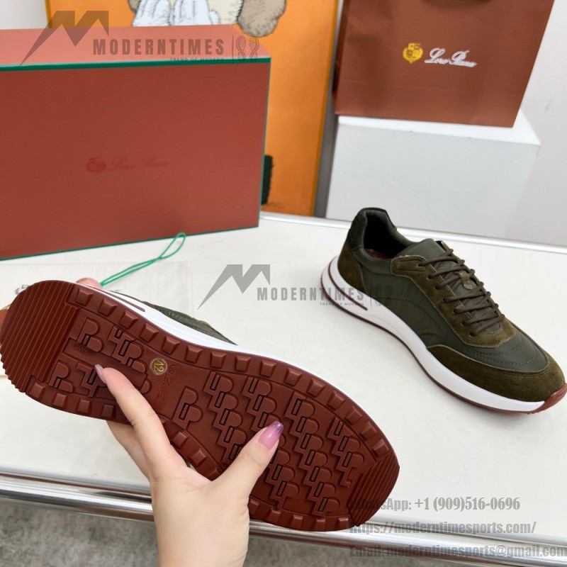 Loro Piana Week End Walk Sneker FAP9780-H0VL Brown Leather Sneakers Loro Piana Week End Walk Sneker FAP9780-H0VL Brown Leather Sneakers Front View