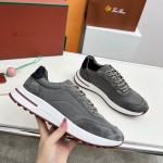 Loro Piana Week End Walk Sneaker FAP9780-8000 Black Leather Sneakers Loro Piana Week End Walk Sneaker FAP9780-8000 Black Leather Sneakers Front View