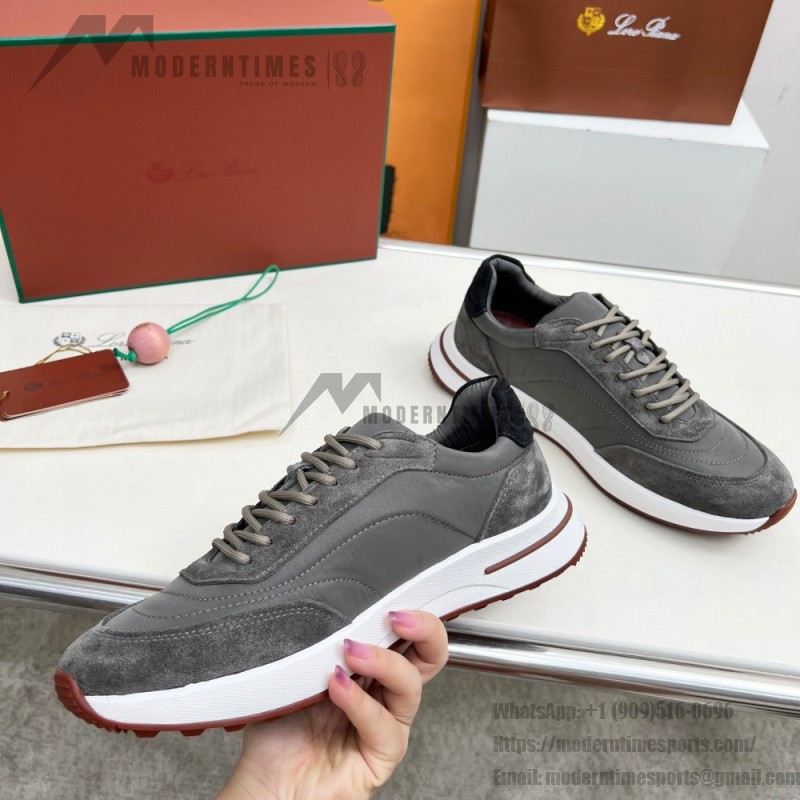 Loro Piana Week End Walk Sneaker FAP9780-8000 Black Leather Sneakers Loro Piana Week End Walk Sneaker FAP9780-8000 Black Leather Sneakers Front View