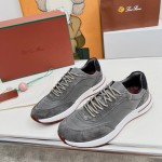 Loro Piana Week End Walk Sneaker FAP9780-8000 Black Leather Sneakers Loro Piana Week End Walk Sneaker FAP9780-8000 Black Leather Sneakers Front View