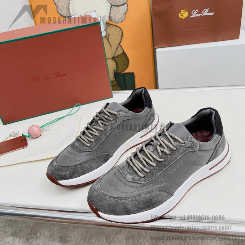 Loro Piana Week End Walk Sneaker FAP9780-8000 Black Leather Sneakers Loro Piana Week End Walk Sneaker FAP9780-8000 Black Leather Sneakers Front View