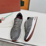 Loro Piana Week End Walk Sneaker FAP9780-8000 Black Leather Sneakers Loro Piana Week End Walk Sneaker FAP9780-8000 Black Leather Sneakers Front View