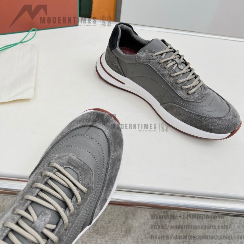 Loro Piana Week End Walk Sneaker FAP9780-8000 Black Leather Sneakers Loro Piana Week End Walk Sneaker FAP9780-8000 Black Leather Sneakers Front View
