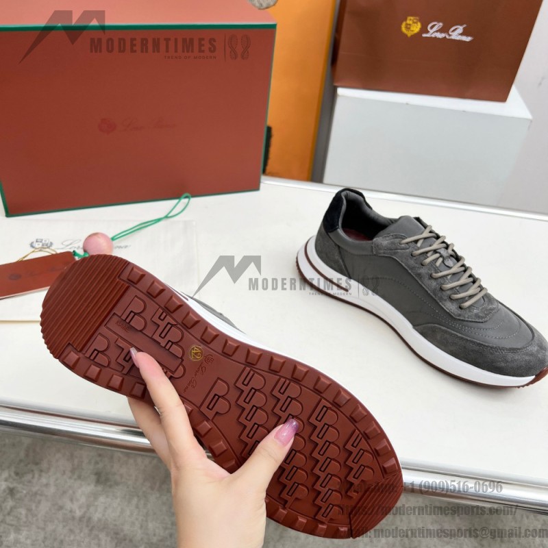 Loro Piana Week End Walk Sneaker FAP9780-8000 Black Leather Sneakers Loro Piana Week End Walk Sneaker FAP9780-8000 Black Leather Sneakers Front View