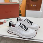 Loro Piana Week End Walk Sneaker FAP9780-1000 Cream Suede Sneakers Loro Piana Week End Walk Sneaker FAP9780-1000 Cream Suede Sneakers Front View