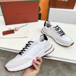 Loro Piana Week End Walk Sneaker FAP9780-1000 Cream Suede Sneakers Loro Piana Week End Walk Sneaker FAP9780-1000 Cream Suede Sneakers Front View