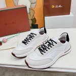 Loro Piana Week End Walk Sneaker FAP9780-1000 Cream Suede Sneakers Loro Piana Week End Walk Sneaker FAP9780-1000 Cream Suede Sneakers Front View