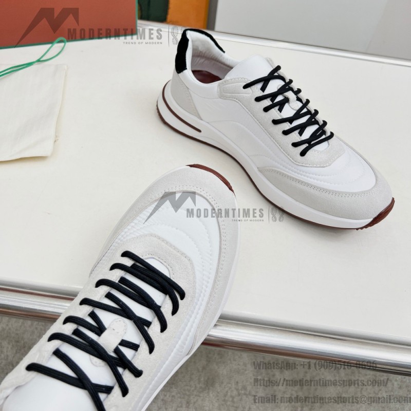 Loro Piana Week End Walk Sneaker FAP9780-1000 Cream Suede Sneakers Loro Piana Week End Walk Sneaker FAP9780-1000 Cream Suede Sneakers Front View