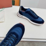 Loro Piana Week End Walk Sneaker FAP9780-W000 Navy Blue Suede Sneakers Loro Piana Week End Walk Sneaker FAP9780-W000 Navy Blue Suede Sneakers Front View