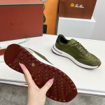 Loro Piana Week End Walk Sneker FAP9780-P0B2 Sanguine Pencil Suede Sneakers Front View