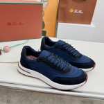 Loro Piana Week End Walk Sneaker FAP9780-8000 Black Leather Sneakers Loro Piana Week End Walk Sneaker FAP9780-8000 Black Leather Sneakers Front View