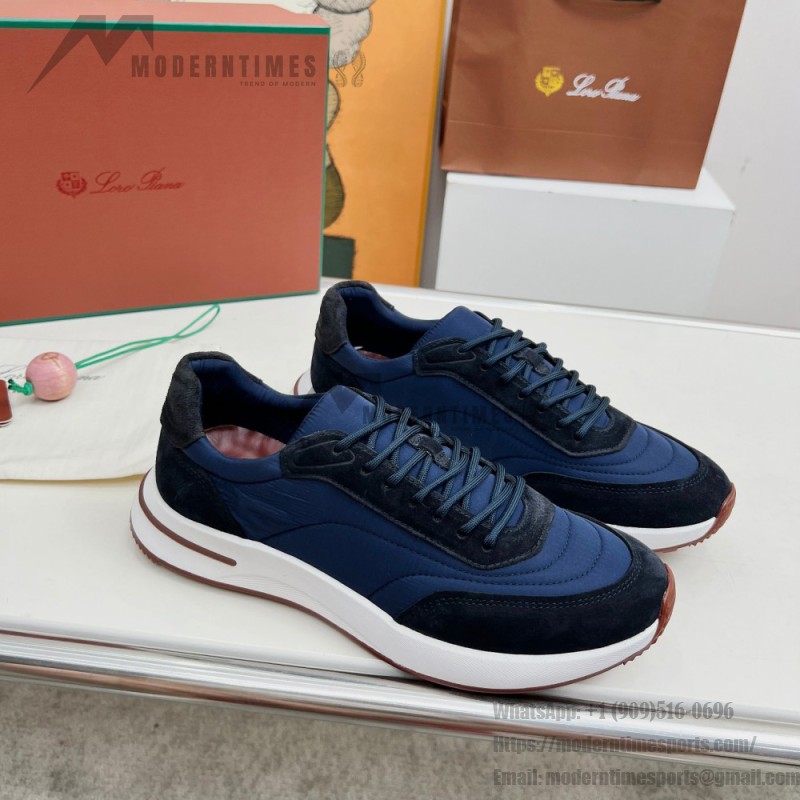 Loro Piana Week End Walk Sneaker FAP9780-8000 Black Leather Sneakers Loro Piana Week End Walk Sneaker FAP9780-8000 Black Leather Sneakers Front View
