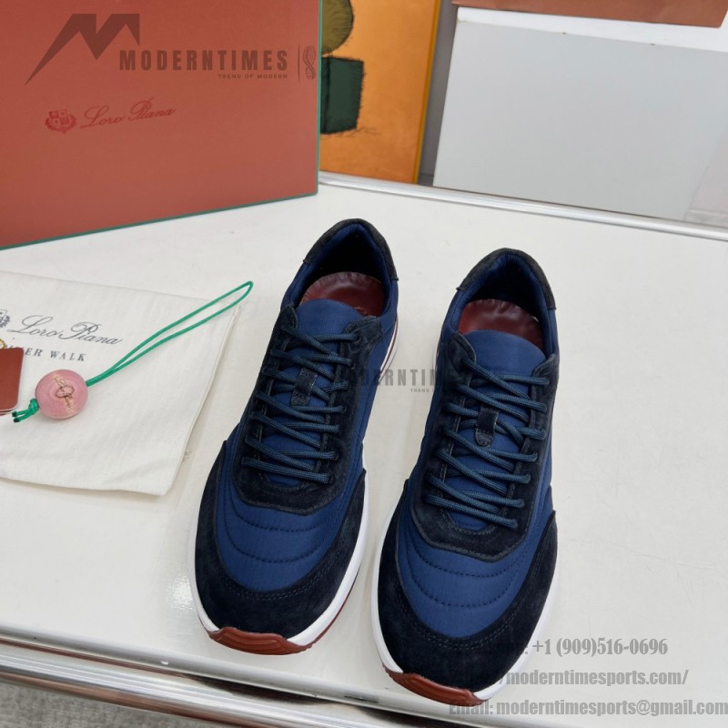 Loro Piana Week End Walk Sneaker FAP9780-8000 Black Leather Sneakers Loro Piana Week End Walk Sneaker FAP9780-8000 Black Leather Sneakers Front View