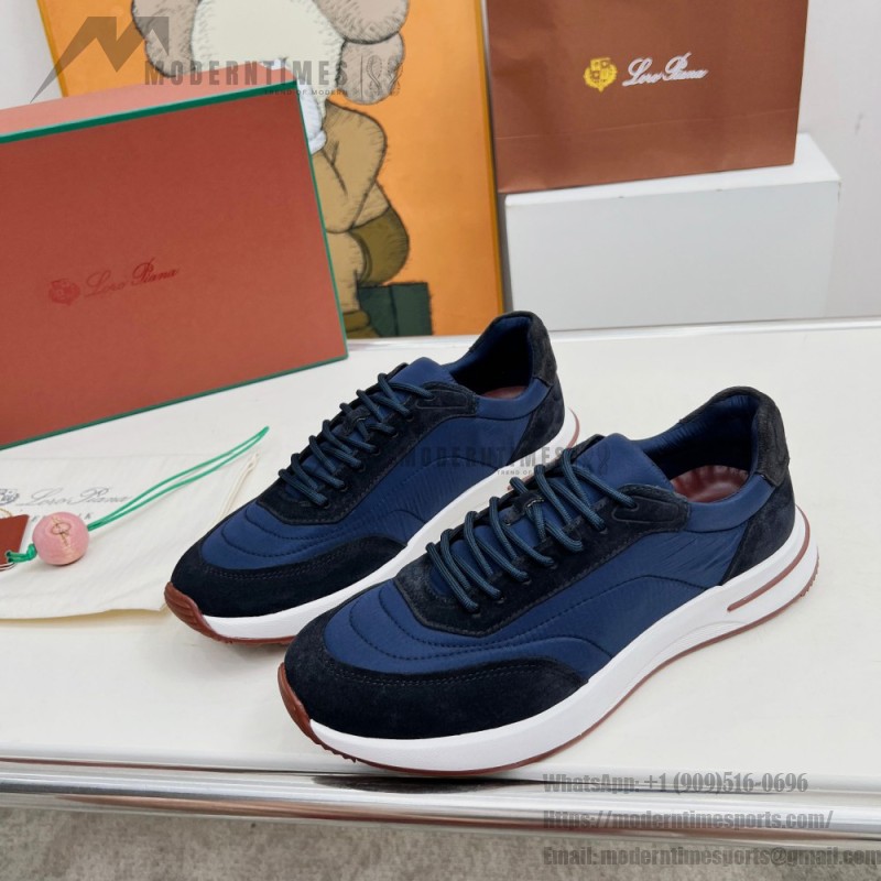 Loro Piana Week End Walk Sneaker FAP9780-8000 Black Leather Sneakers Loro Piana Week End Walk Sneaker FAP9780-8000 Black Leather Sneakers Front View