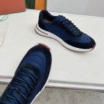Loro Piana Week End Walk Sneaker FAP9780-8000 Black Leather Sneakers Loro Piana Week End Walk Sneaker FAP9780-8000 Black Leather Sneakers Front View