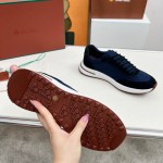 Loro Piana Week End Walk Sneaker FAP9780-8000 Black Leather Sneakers Loro Piana Week End Walk Sneaker FAP9780-8000 Black Leather Sneakers Front View