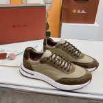 Loro Piana Week End Walk Sneker FAP9780-P0B2 Sanguine Pencil Suede Sneakers Front View