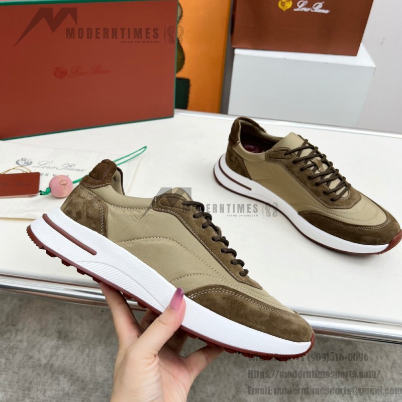 Loro Piana Week End Walk Sneker FAP9780-P0B2 Sanguine Pencil Suede Sneakers Front View