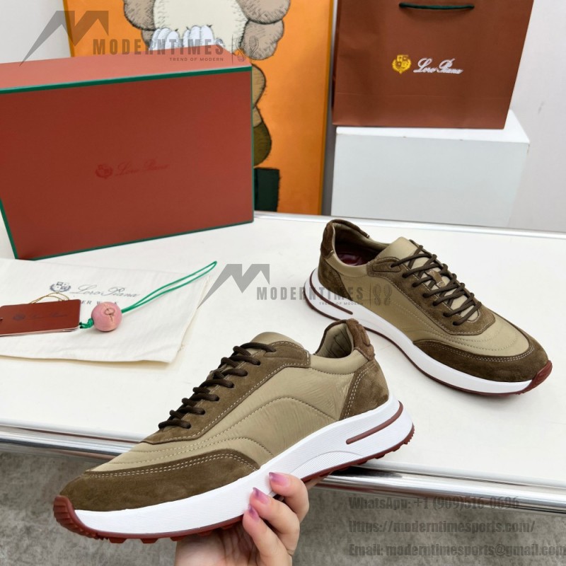 Loro Piana Week End Walk Sneker FAP9780-P0B2 Sanguine Pencil Suede Sneakers Front View