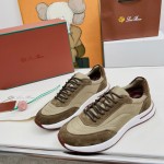 Loro Piana Week End Walk Sneker FAP9780-P0B2 Sanguine Pencil Suede Sneakers Front View